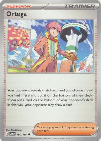 Card: Scarlet & Violet: Obsidian Flames Single, Ortega - 190/197 - Uncommon