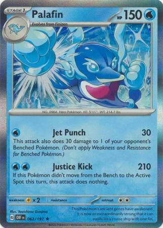 Card: Scarlet & Violet: Obsidian Flames Single, Palafin - 062/197 - Holo Rare