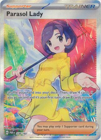 Card: Scarlet & Violet: Paradox Rift Singles, Parasol Lady - 238/182 - Full Art Secret Rare