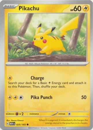 Card: Scarlet & Violet: 151 Singles, Pikachu - 025/165 - Common