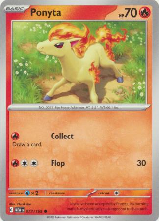 Card: Scarlet & Violet: 151 Singles, Ponyta - 077/165 - Common