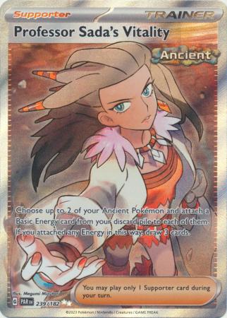 Card: Scarlet & Violet: Paradox Rift Singles, Professor Sada's Vitality - 239/182 - Full Art Secret Rare