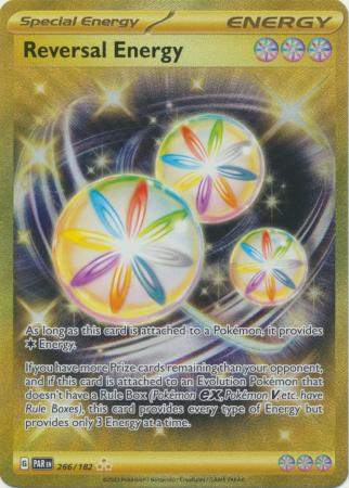 Card: Scarlet & Violet: Paradox Rift Singles, Reversal Energy - 266/182 - Gold Secret