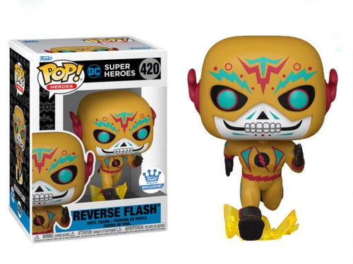 Funko Pop! Heroes: DC Super Heroes, Reverse Flash 420, Día de Muertos