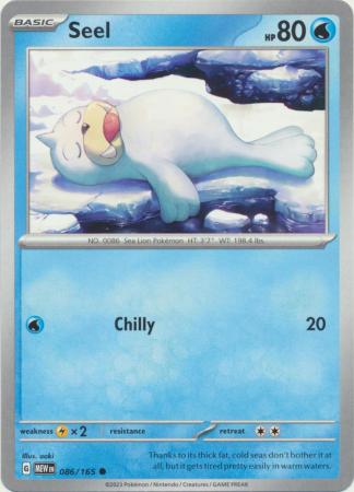 Card: Scarlet & Violet: 151 Singles, Seel - 086/165 - Common