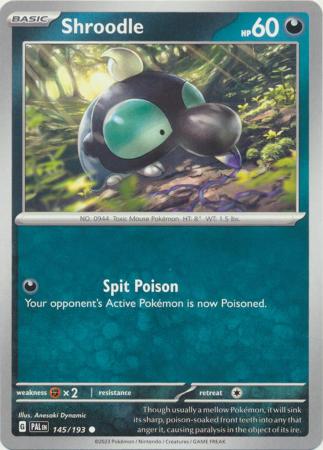 Card: Scarlet & Violet: Paldea Evolved Singles, Shroodle - 145/193 - Common