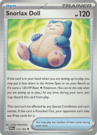 Card: Scarlet & Violet: Paradox Rift Singles, Snorlax Doll - 175/182 - Uncommon