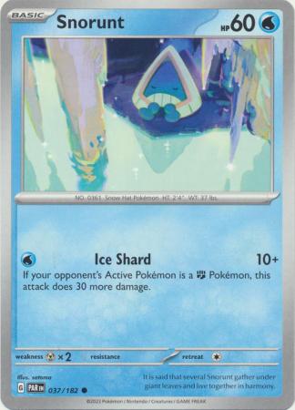 Card: Scarlet & Violet: Paradox Rift Singles, Snorunt - 037/182 - Common