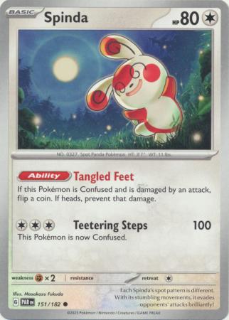 Card: Scarlet & Violet: Paradox Rift Singles, Spinda - 151/182 - Common