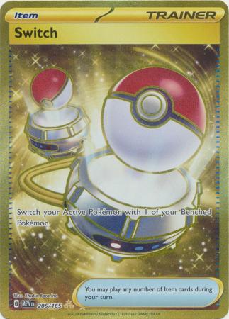 Card: Scarlet & Violet: 151 Singles, Switch - 206/165 - Gold Secret Rare