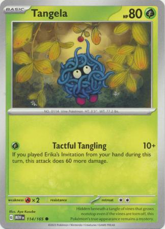 Card: Scarlet & Violet: 151 Singles, Tangela - 114/165 - Common