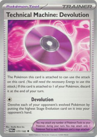 Card: Scarlet & Violet: Paradox Rift Singles, Technical Machine: Devolution - 177/182 - Uncommon