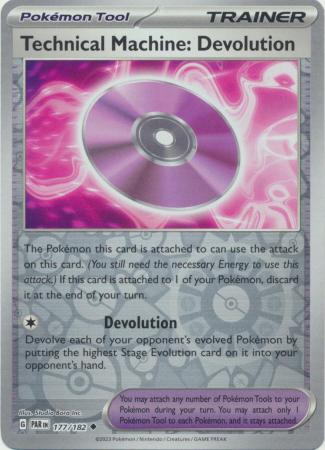Card: Scarlet & Violet: Paradox Rift Singles, Technical Machine: Devolution - 177/182 - Uncommon Reverse Holo