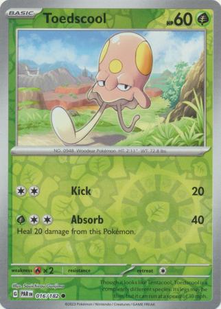 Card: Scarlet & Violet: Paradox Rift Singles, Toedscool - 016/182 - Common Reverse Holo