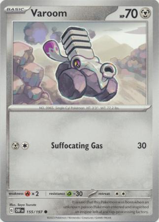 Card: Scarlet & Violet: Obsidian Flames Single, Varoom - 155/197 - Common
