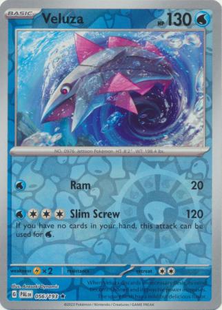 Card: Scarlet & Violet: Paldea Evolved Singles, Veluza - 056/193 - Holo Rare Reverse Holo