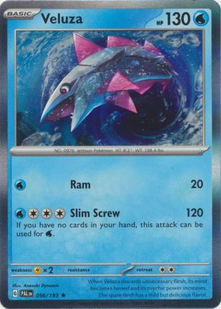 Card: Scarlet & Violet: Paldea Evolved Singles, Veluza - 056/193 - Holo Rare