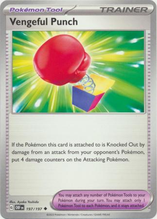 Card: Scarlet & Violet: Obsidian Flames Single, Vengeful Punch - 197/197 - Uncommon