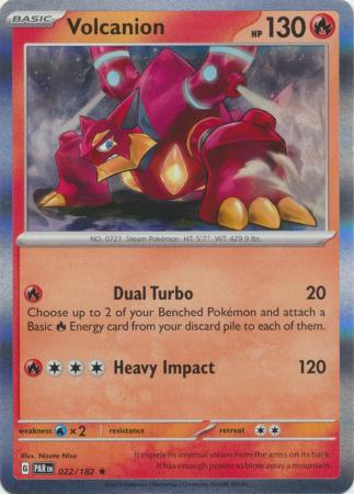 Card: Scarlet & Violet: Paradox Rift Singles, Volcanion - 022/182 - Holo Rare