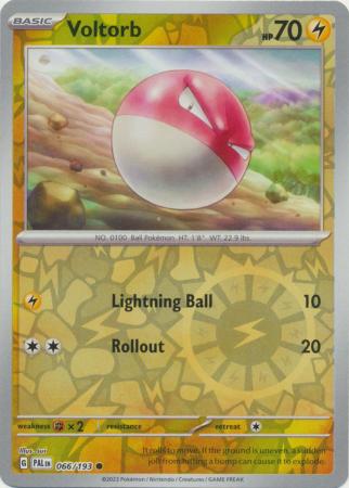 Card: Scarlet & Violet: Paldea Evolved Singles, Voltorb - 066/193 - Common Reverse Holo