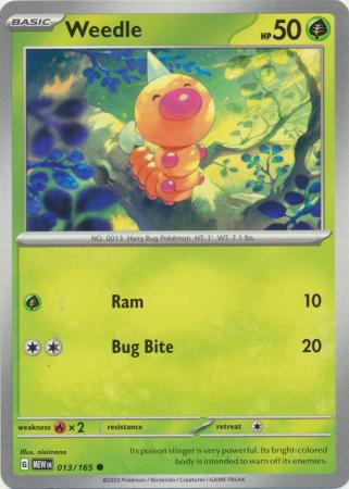 Card: Scarlet & Violet: 151 Singles, Weedle - 013/165 - Common
