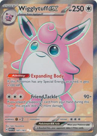 Card: Scarlet & Violet: 151 Singles, Wigglytuff ex - 187/165 - Full Art Secret Rare