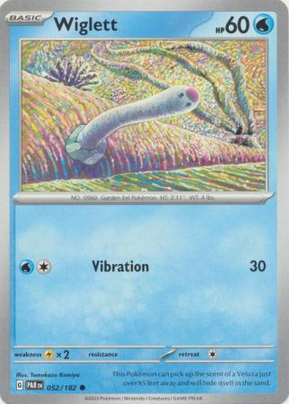 Card: Scarlet & Violet: Paradox Rift Singles, Wiglett - 052/182 - Common