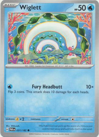 Card: Scarlet & Violet: Paradox Rift Singles, Wiglett - 051/182 - Common