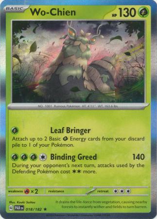 Card: Scarlet & Violet: Paradox Rift Singles, Wo-Chien - 018/182 - Holo Rare
