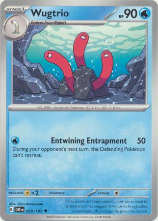 Card: Scarlet & Violet: Obsidian Flames Single, Wugtrio - 059/197 - Uncommon