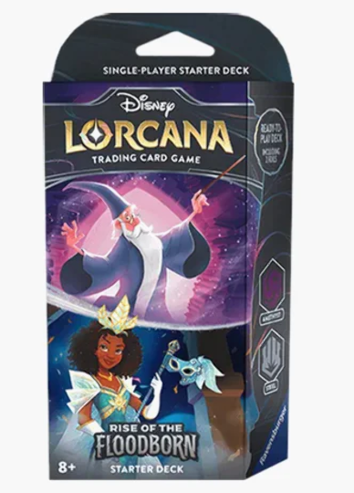Disney Lorcana: Rise of The Floodborn TCG Starter Deck Amethyst & Steel