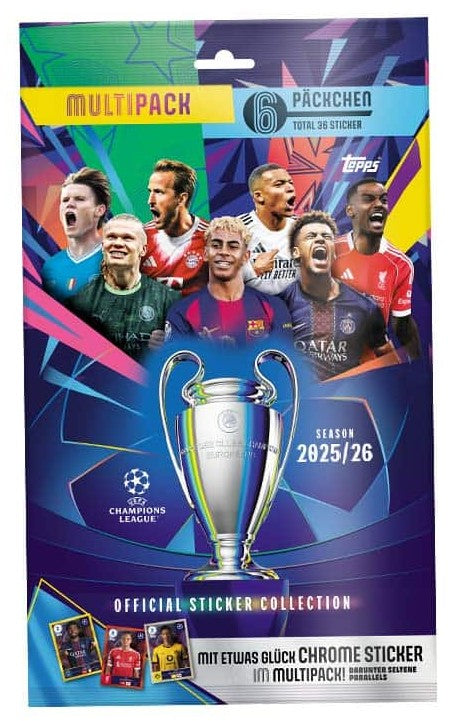 CHAMPIONS LEAGUE MULTIPACK 6 PAQUETES 2025/26