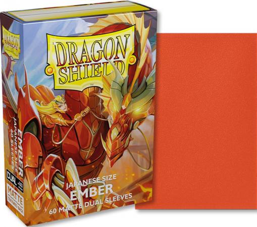 Dragon Shield, Japanese Size: Matte Dual Sleeves, Ember