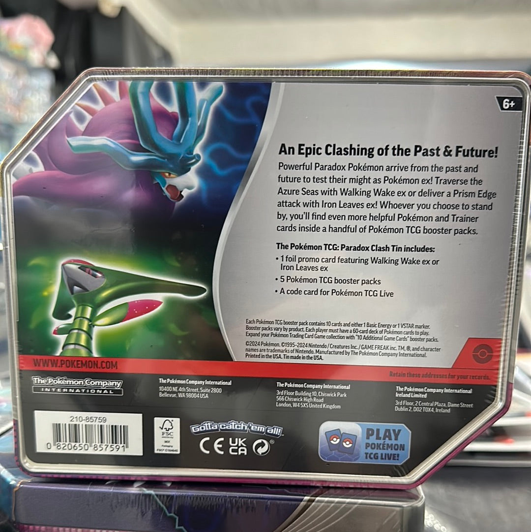 The Pokémon TCG: paradox clash tin