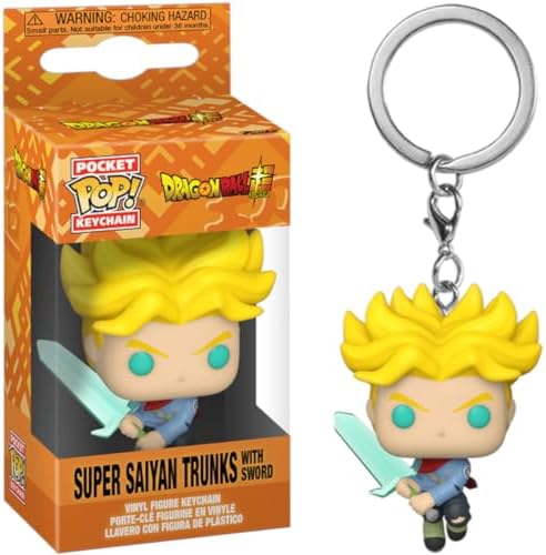 Funko Pocket Pop! Keychain: Dragon Ball, Super Saiyan Trunks with sword
