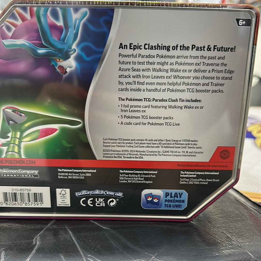 The Pokémon TCG: paradox clash tin
