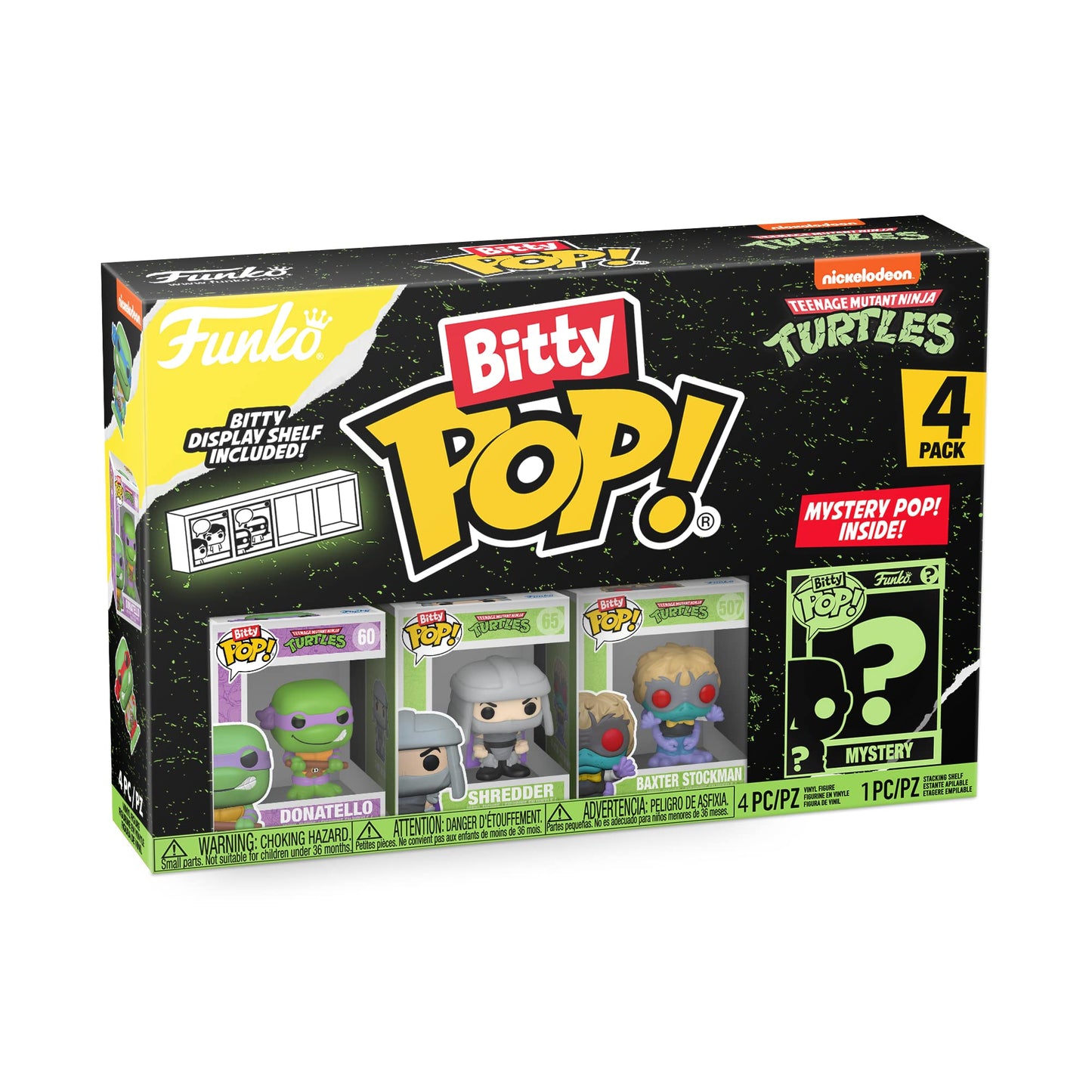 BittyPop! Teenage Mutant Ninja Turtles: Donatello, Shredder, Baxter Stockman