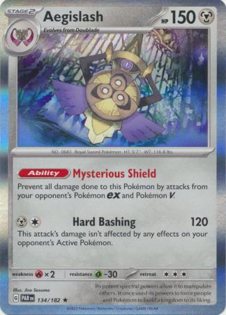 Card: Scarlet & Violet: Paradox Rift Singles, Aegislash - 134/182 - Holo Rare