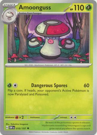 Card: Scarlet & Violet: Obsidian Flames Single, Amoonguss - 010/197 - Uncommon