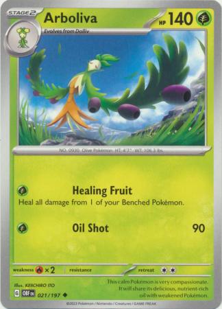 Card: Scarlet & Violet: Obsidian Flames Single, Arboliva - 021/197 - Uncommon