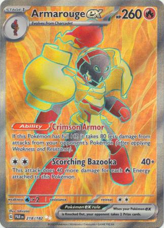 Card: Scarlet & Violet: Paradox Rift Singles, Armarouge ex - 218/182 - Full Art Secret Rare