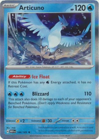 Card: Scarlet & Violet: 151 Singles, Articuno - 144/165 - Holo Rare