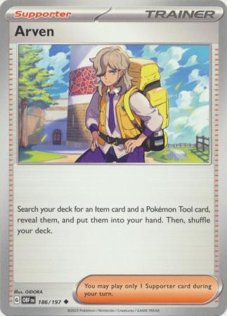 Card: Scarlet & Violet: Obsidian Flames Single, Arven - 186/197 - Uncommon