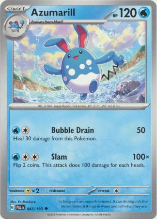Card: Scarlet & Violet: Paldea Evolved Singles, Azumarill - 045/193 - Uncommon