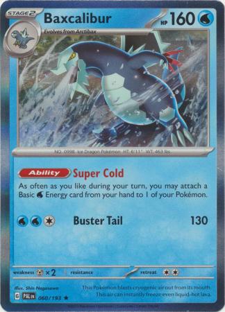 Card: Scarlet & Violet: Paldea Evolved Singles, Baxcalibur - 060/193 - Holo Rare