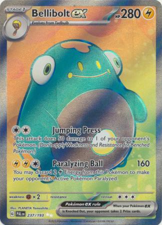 Card: Scarlet & Violet: Paldea Evolved Singles, Bellibolt ex - 237/193 - Full Art Secret Rare