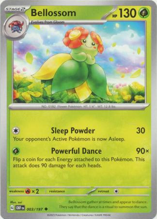 Card: Scarlet & Violet: Obsidian Flames Single, Bellossom - 003/197 - Uncommon
