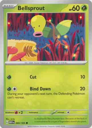 Card: Scarlet & Violet: 151 Singles, Bellsprout - 069/165 - Common