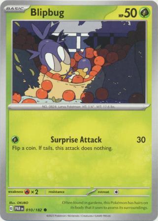 Card: Scarlet & Violet: Paradox Rift Singles, Blipbug - 010/182 - Common