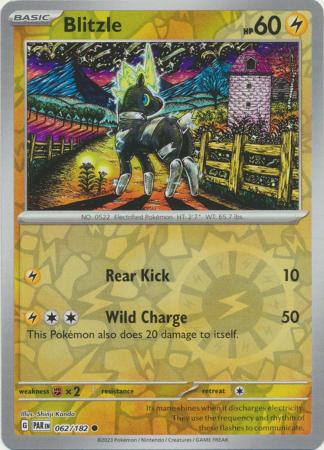 Card: Scarlet & Violet: Paradox Rift Singles, Blitzle - 062/182 - Common Reverse Holo